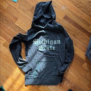 Gray Michigan State Women’s slim fit tshirt Hoodie